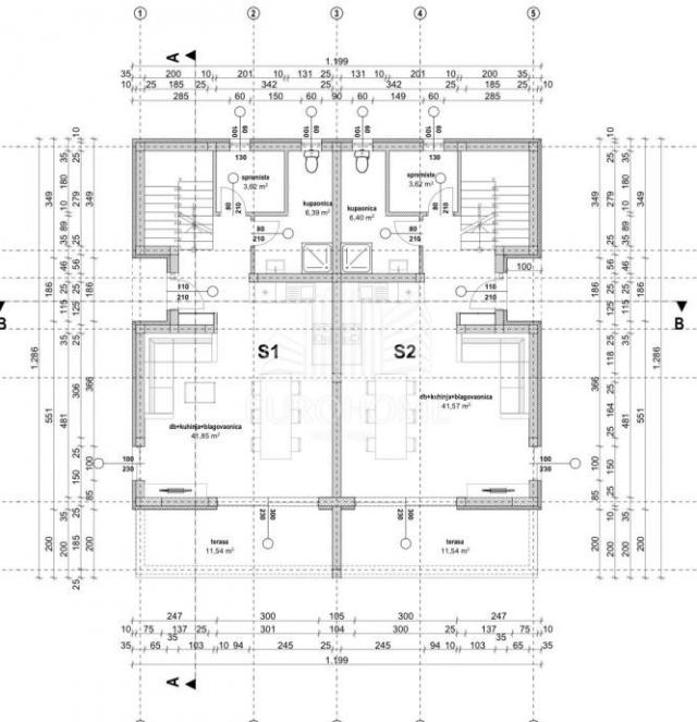 NOVOGRADNJA!! 90m od mora, Vir, 163, 99m2