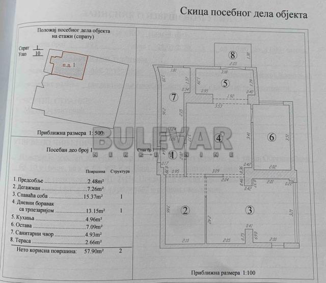 Izdaje se poslovni prostor u strogom centru, 58m2