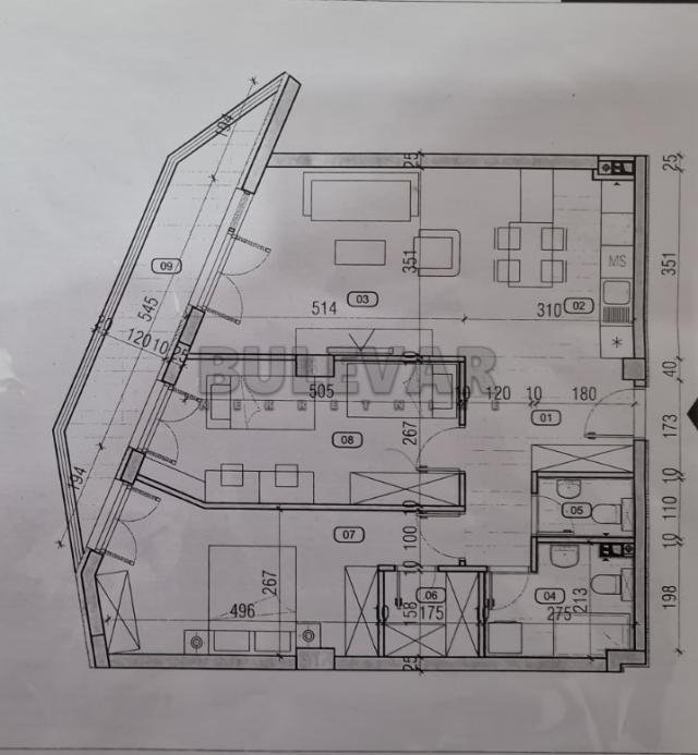 Kragujevac, stan na petom spratu u ekskluzivnoj zoni 82, 57 m2, u izgradnji