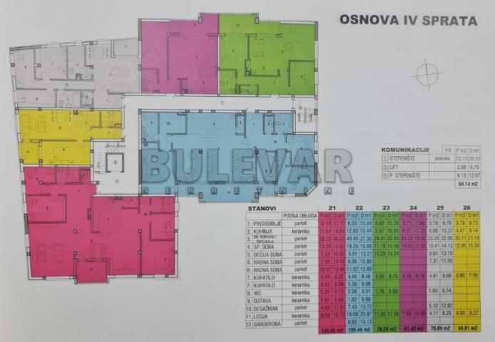 Novogradnja, Palilula, 2. 0, 61. 42 m2