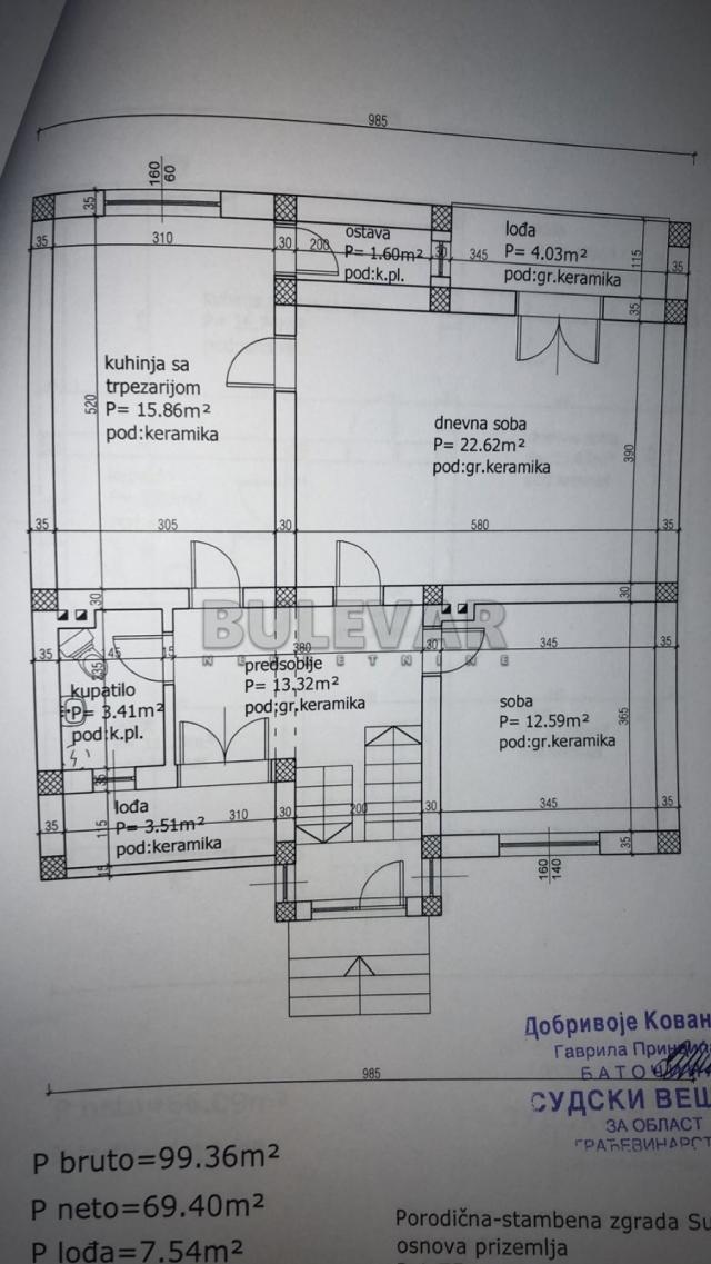 Kuća u Erdogliji,  površina  320 m2