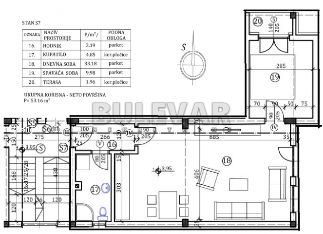 Stan u novogradnji, 53m2, preko puta hotela Tami Residence