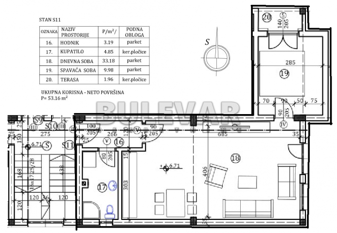 Stan u novogradnji, 53m2, preko puta hotela Tami Residence