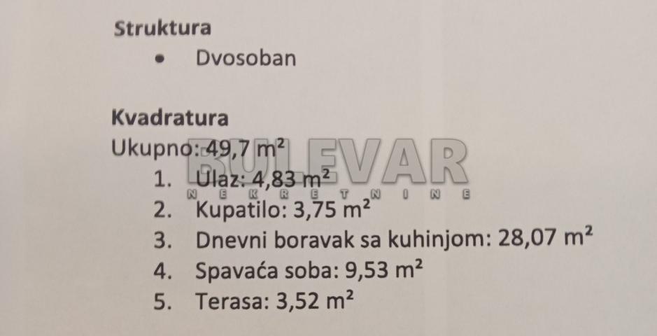 Beograd, Krnjača, stan na prvom spratu – dvosoban 49. 70 m2, novogradnja