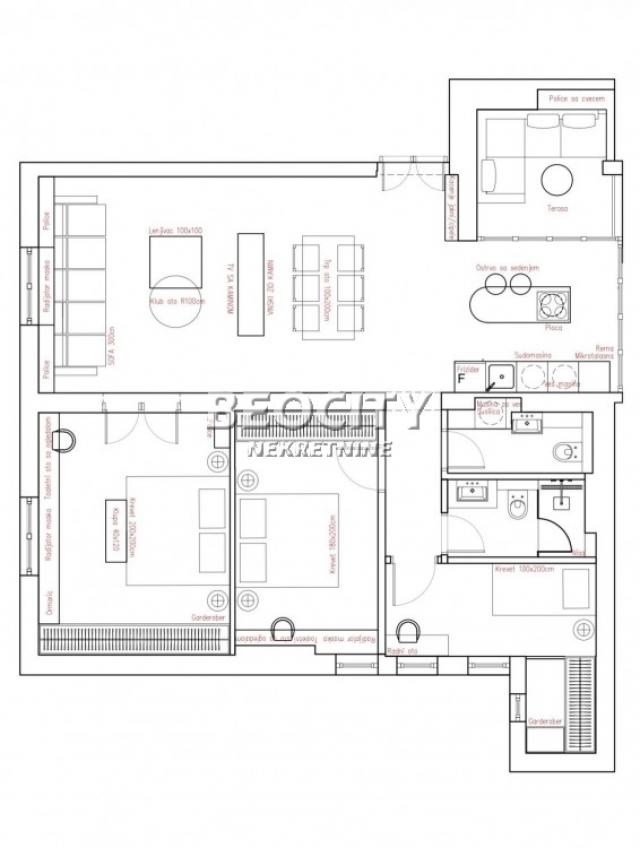 Vračar, Krunska, Krunska, 4. 0, 100m2, 695000EUR