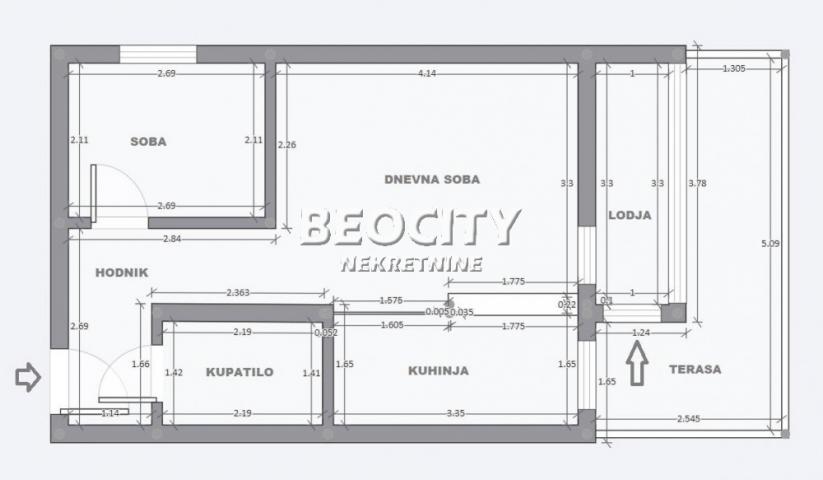 Rakovica, Kneževac, Slavka Rodića, 1. 5, 46m2, 58000EUR