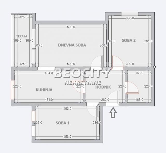 Palilula, Borča, Milana Toplice, 3. 0, 66m2, 105600EUR