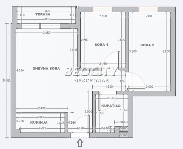 Voždovac, Vojvode Vlahovića, Milovana Vidakovića , 2. 5, 39m2, 100000EUR