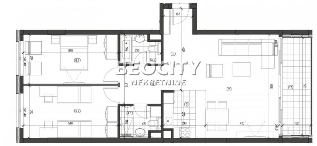 Novi Beograd, West 65, Bulevar heroja sa Košara, 3. 0, 93m2, 399000EUR