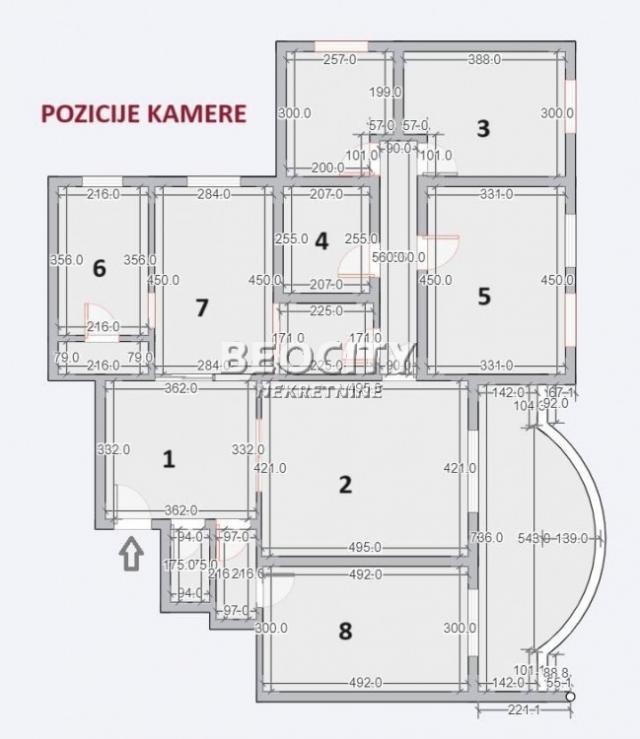 Novi Beograd, Bežanijska kosa, Marka Čelebonovića, 5. 0, 147m2, 310000EUR