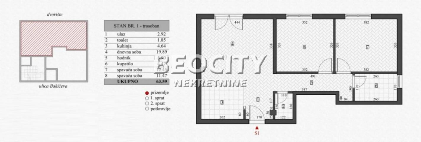 Voždovac, Šumice, Bakićeva, 3. 0, 144m2, 250250EUR 80% izgrađeno