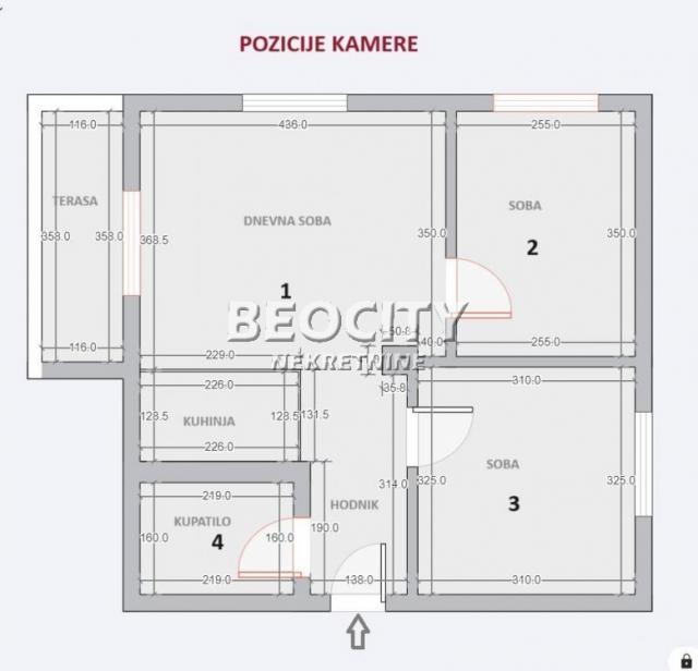 Novi Beograd, Ledine, Kolumbova, 3. 0, 52m2, 119761EUR