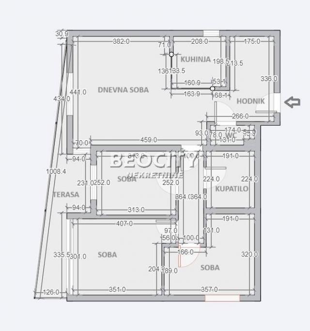 Voždovac, Lekino brdo, , 3. 5, 76m2, 235600EUR