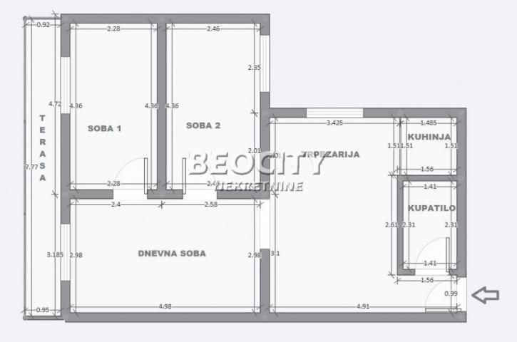 Zvezdara, Mirijevo, Vitezova Karađorđeve zvezde, 3. 0, 66m2, 125000EUR