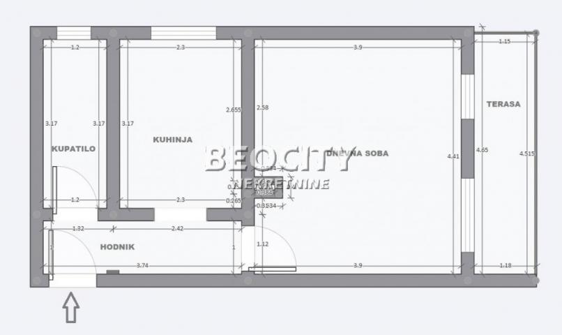 Voždovac, Medaković, Hanibala Lucića , 1. 5, 37m2, 82000EUR