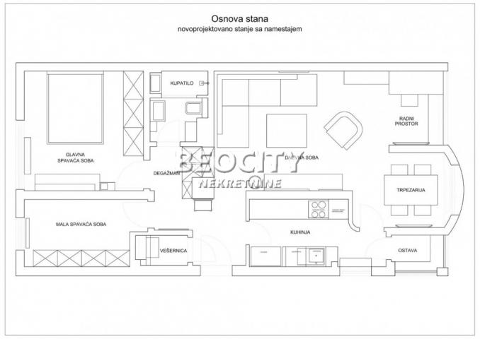 Čukarica, Filmski grad, Arčibalda Rajsa, 3. 0, 72m2, 265000EUR