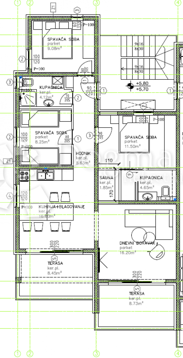 Flat Povljana, 80,33m2