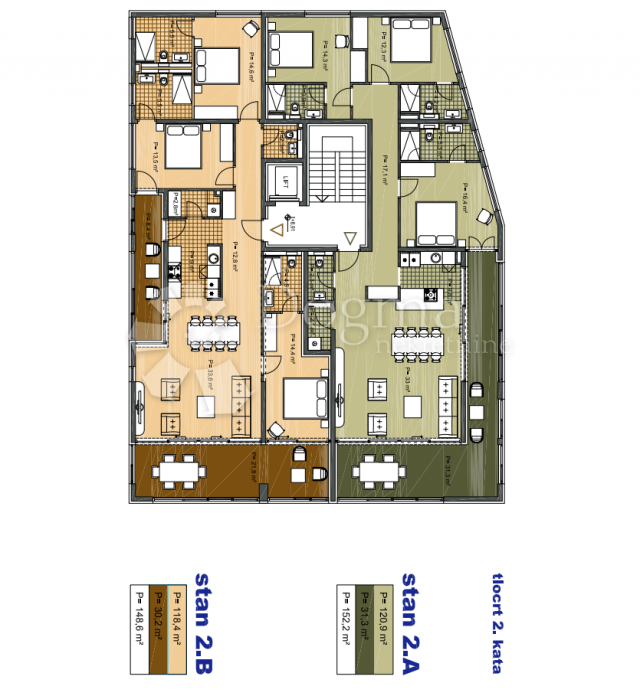 Wohnung Vela Luka, 152,20m2