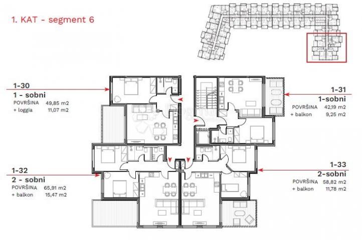 Umag, Neubau, südwestlich ausgerichtete Wohnung