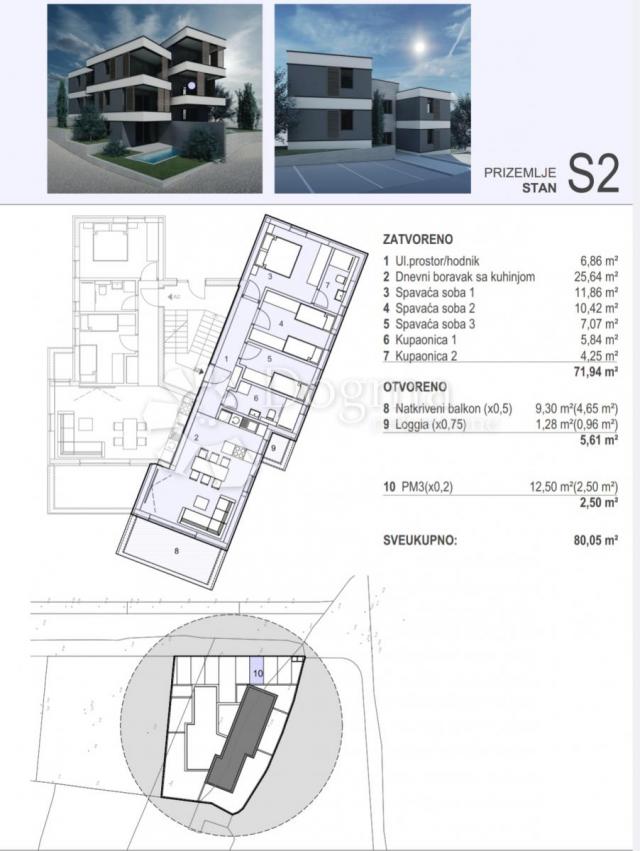 Wohnung Šimuni, Pag, 78,26m2