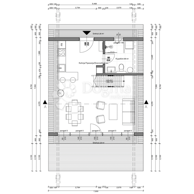 Haus Centar, Rijeka, 70m2