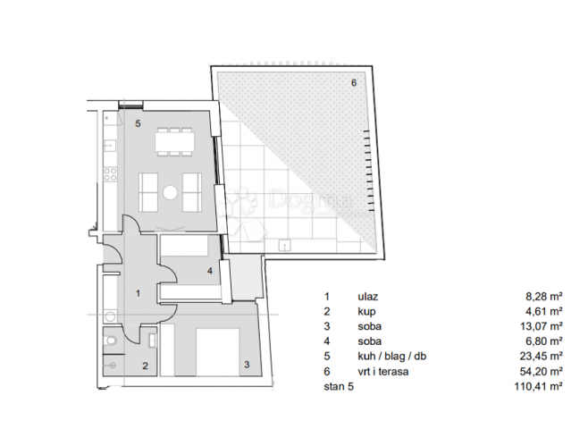 Wohnung Brodarica, Šibenik - Okolica, 87,84m2