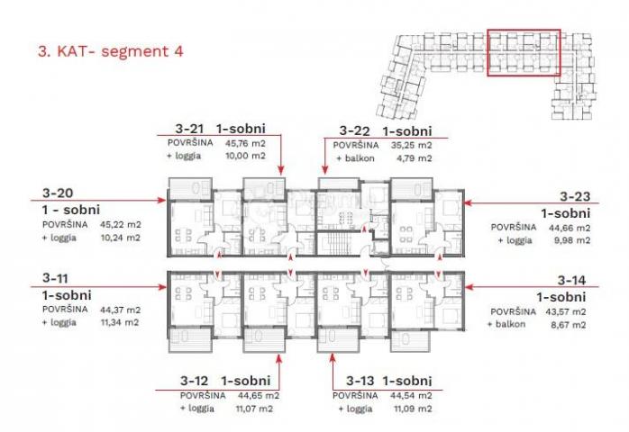 Umag, new building, south-facing apartment, 1 bedroom + bathroom