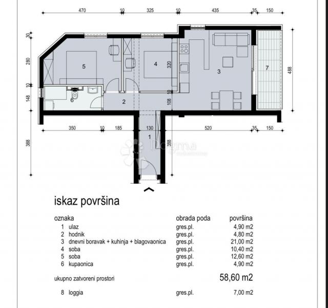 Stan u novogradnji- Nemira, Omiš