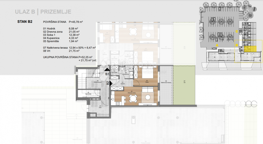 Wohnung Labin, 62,82m2