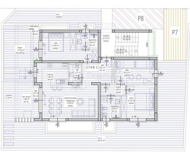 Flat Kožino, Zadar - Okolica, 116,32m2