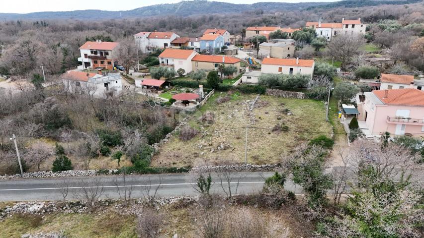 INSEL KRK, RISIKA - Baugrundstück mit offenem Meerblick