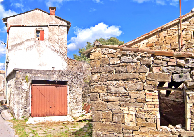 ISTRIA, CEROVLJE - Stone house with a panoramic view