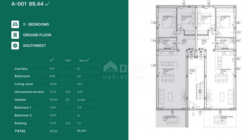 ZADAR, PRIVLAKA Wohnung im Erdgeschoss 100 Meter vom Meer entfernt!