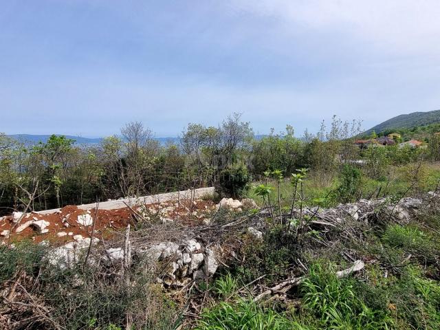 ISTRA, RABAC - Zemljište s otvorenim pogledom na more i građevinskom dozvolom