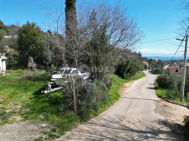 LABIN, SVETA MARINA – Baugrundstück 500m2 mit Meerblick und konzeptionellem Projekt