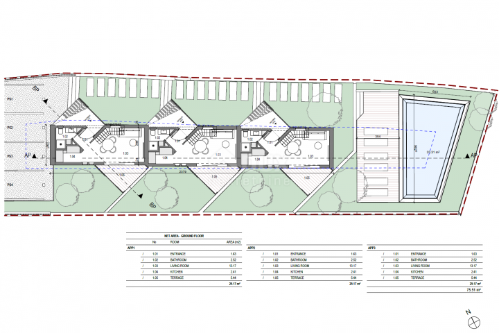 LABIN, SVETA MARINA- stara kuća s građevinskim zemljištem 435m2, s pogledom na more i idejnim projek