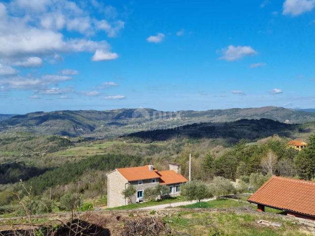 ISTRIEN, BUZET - Anwesen mit 4 Wohngebäuden und einem Geschäfts-Wohngebäude, freier Blick auf die Na