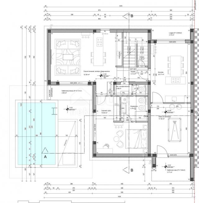 ISTRIEN, POMER - Moderne Doppelhaushälfte mit Pool in Meeresnähe