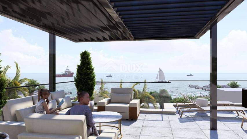 ZADAR, SUKOŠAN – Luxuriöses Apartment mit Swimmingpool im Bau, 1. Reihe zum Meer CS02