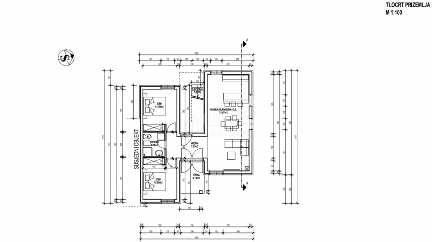 INSEL KRK, ČIŽIĆI - Neubau III - Wohnung 2 Schlafzimmer + Badezimmer im Erdgeschoss