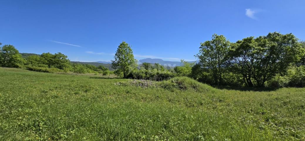 ISTRIEN, PIĆAN - Grundstück mit Baugenehmigung und freiem Blick auf Učka