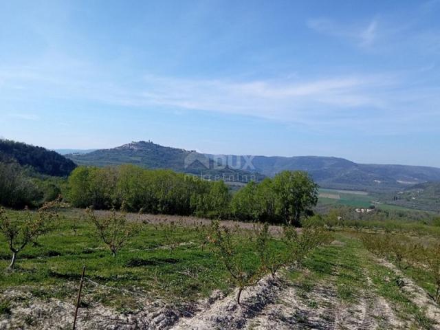 ISTRA, MOTOVUN, OKOLICA - Kompleks građevinskog i poljoprivrednog zemljišta na osami s pogledom na M