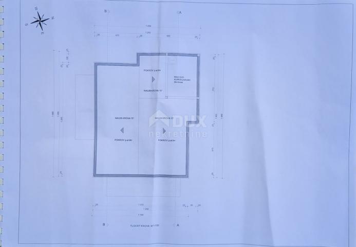 MATULJI, JURDANI, RUPA - Baugrundstück 9000m2 mit GEBÄUDE. GENEHMIGUNG für ein Hallen- und Gewerbewo