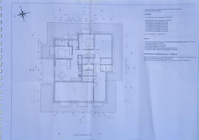 MATULJI, JURDANI, RUPA - Baugrundstück 9000m2 mit GEBÄUDE. GENEHMIGUNG für ein Hallen- und Gewerbewo