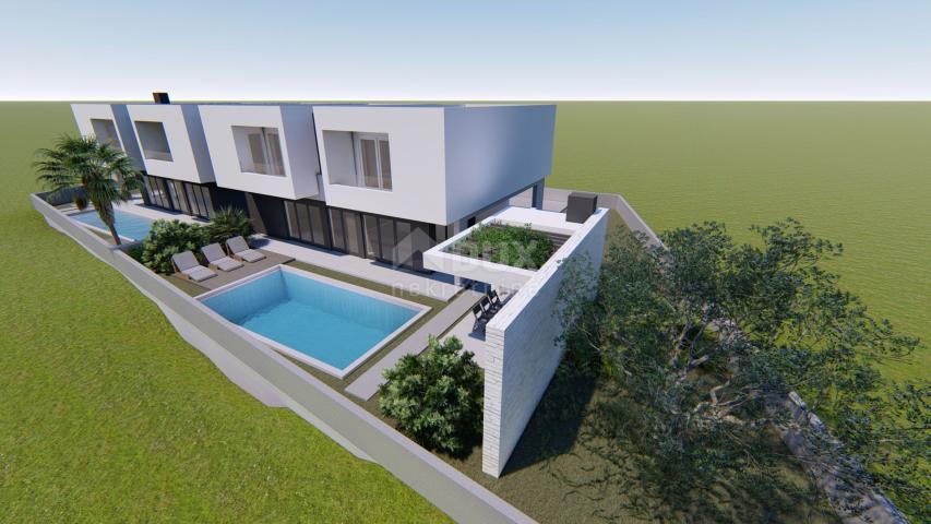 ZADAR, ZATON - Luxury Semi-detached Villa with Heated Pool, Sauna and Gym! New construction! A1