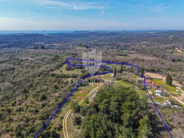 Rovinj, Umgebung, Bahnhof mit Meerblick