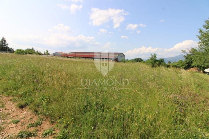 Kršan, building plot with an open view