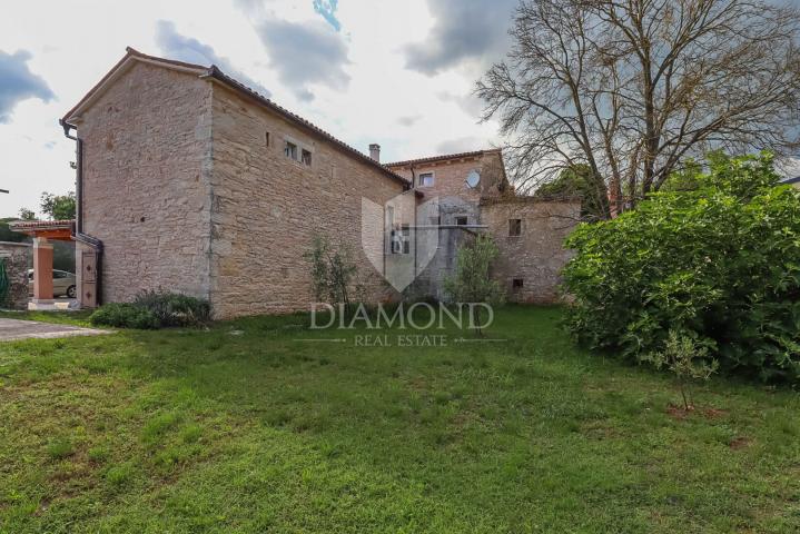 Žminj, stone house with a swimming pool and a spacious garden