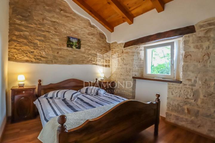 Žminj, stone house with a swimming pool and a spacious garden