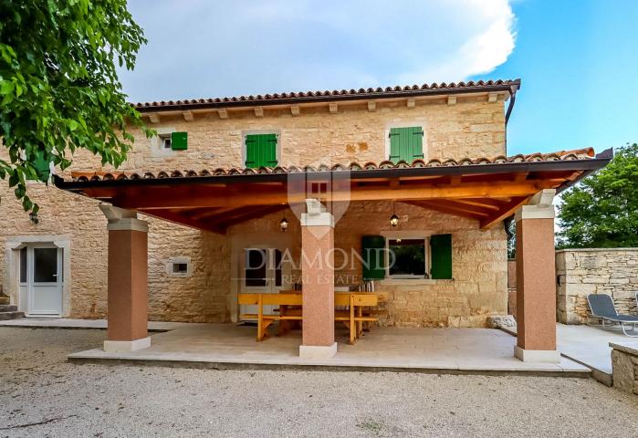 Žminj, stone house with a swimming pool and a spacious garden